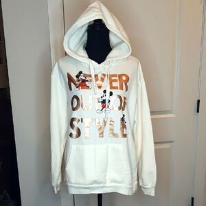 Disney White Hoodie with Gold Accents